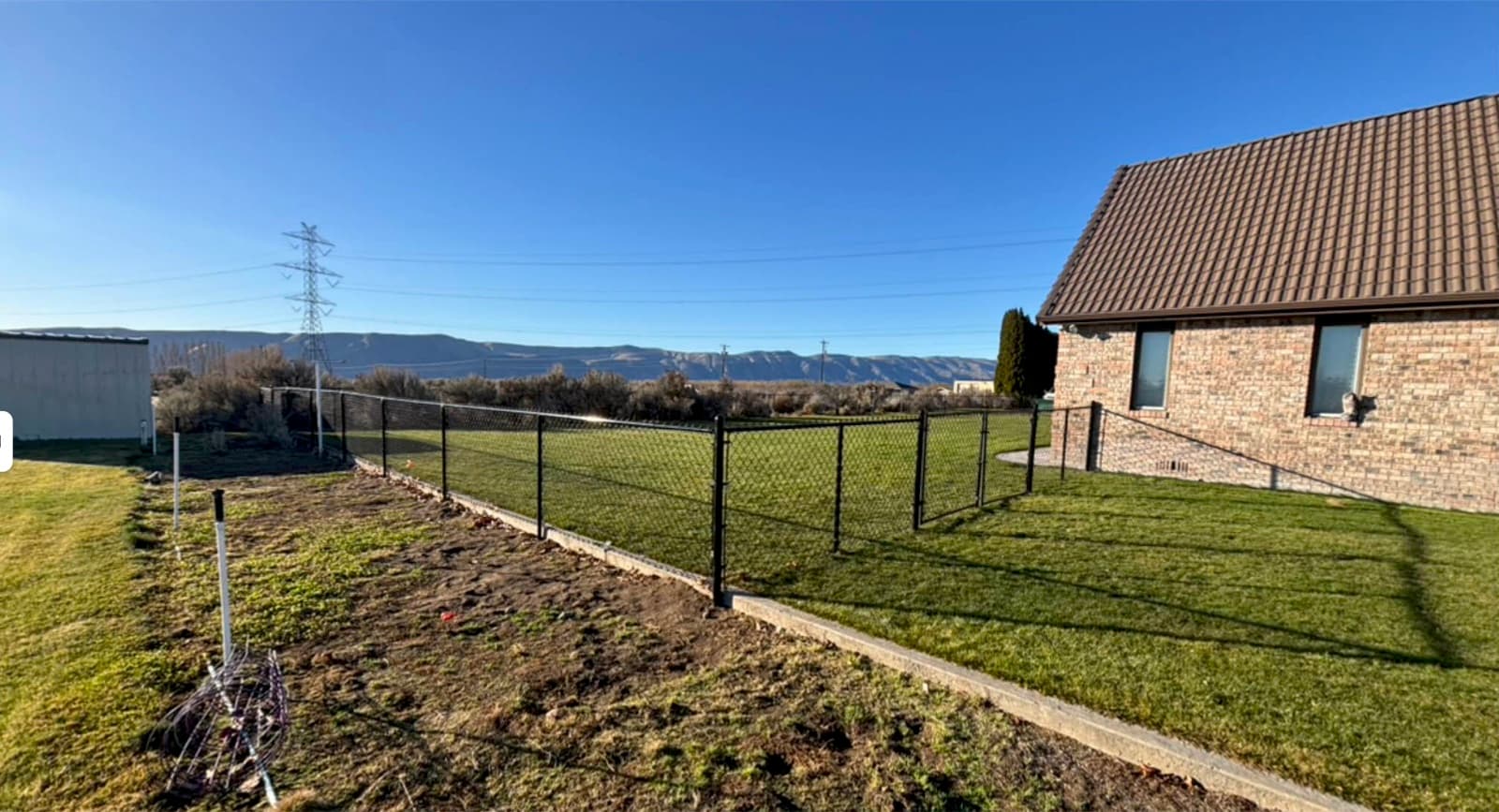 Chain link fence installation